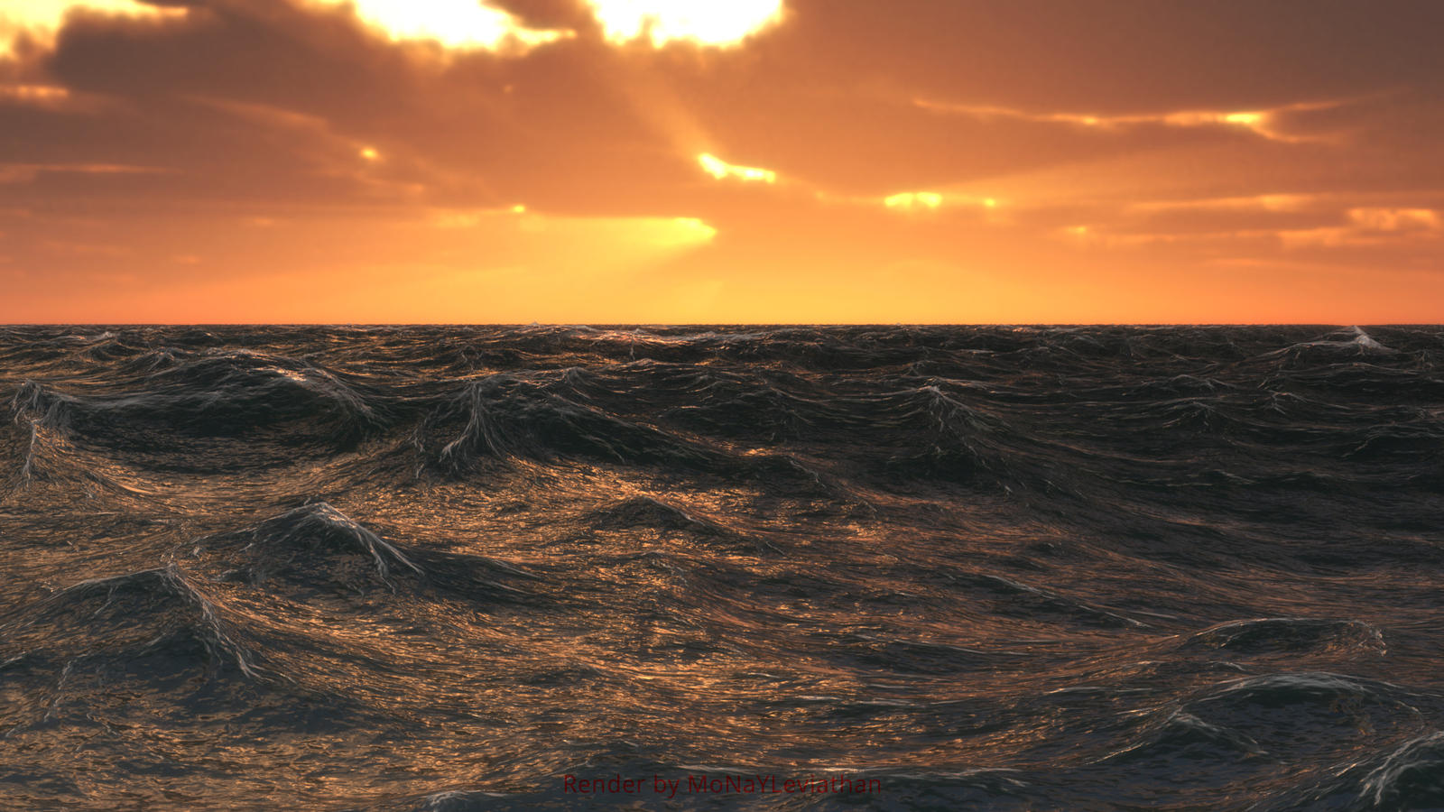 Sunset Ocean Test Render 2020