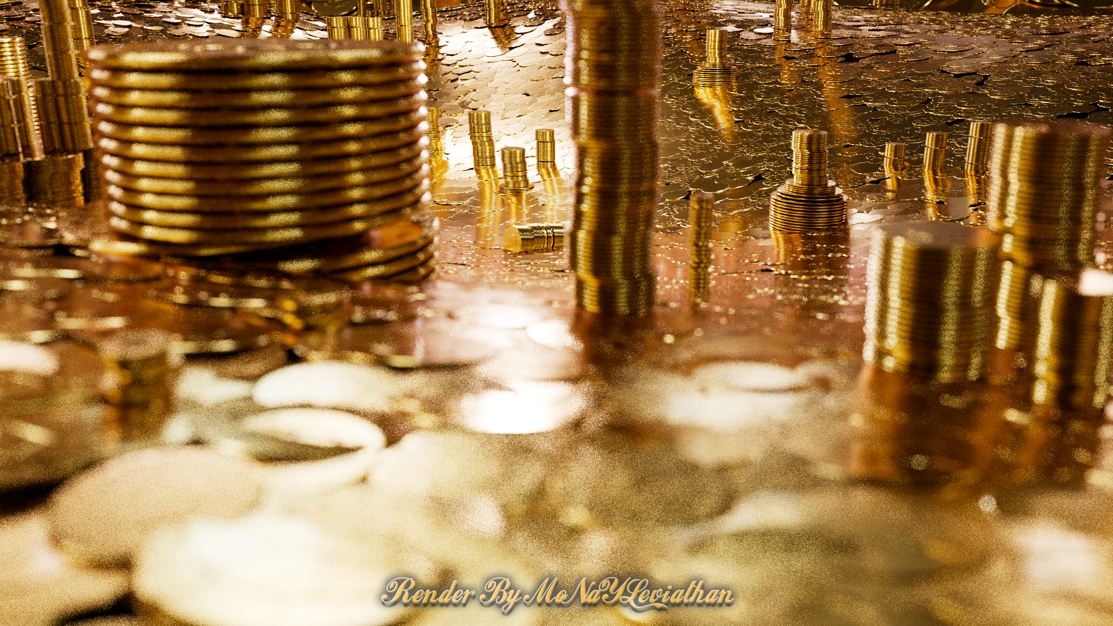 Gold Coins And Riches Rendering 2020