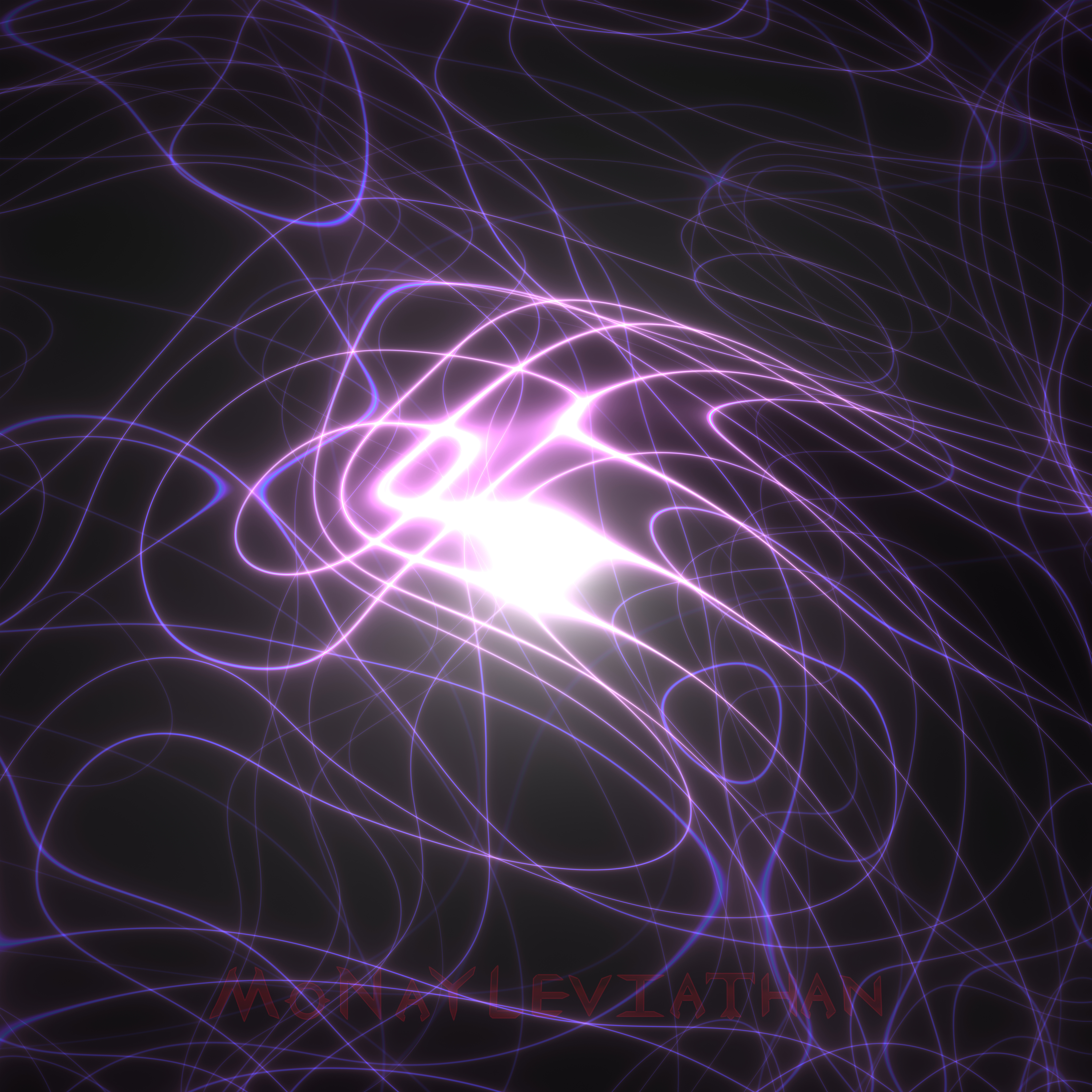 Purple Majestic Abstract Curving Light Shapes