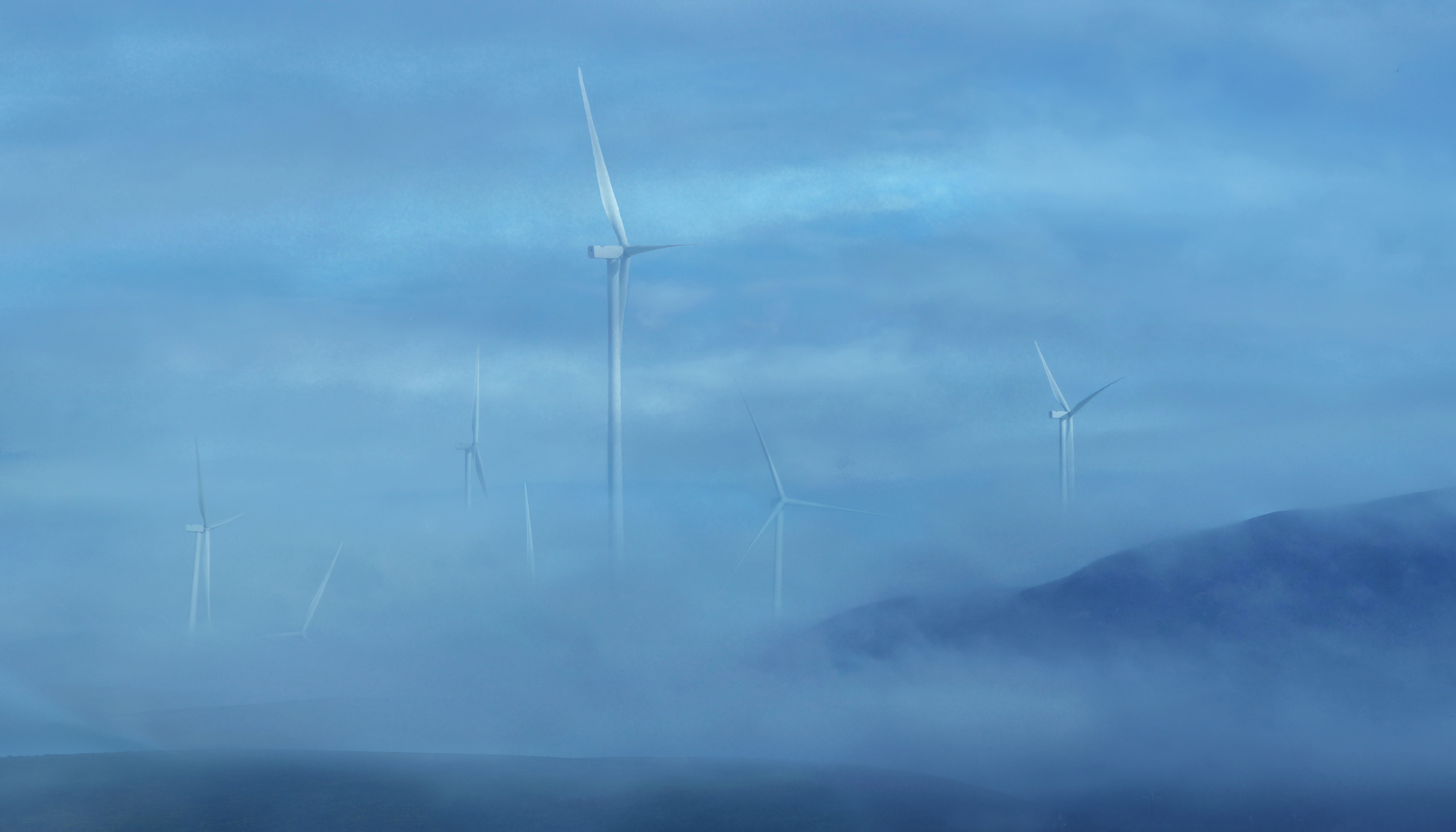 Fantasy Windmill Hills Concept Photobash 2022