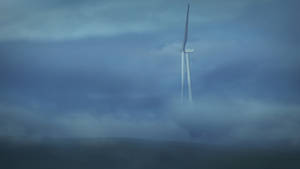 Dark Moody Majestic Melancholy Windmill Poster