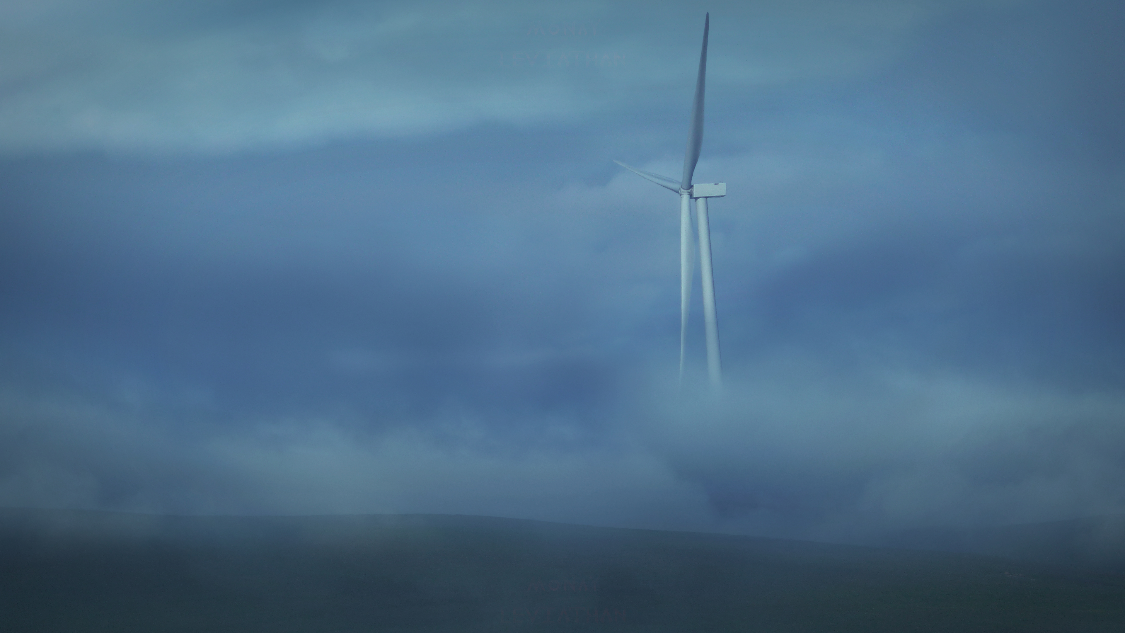 Dark Moody Majestic Melancholy Windmill Poster