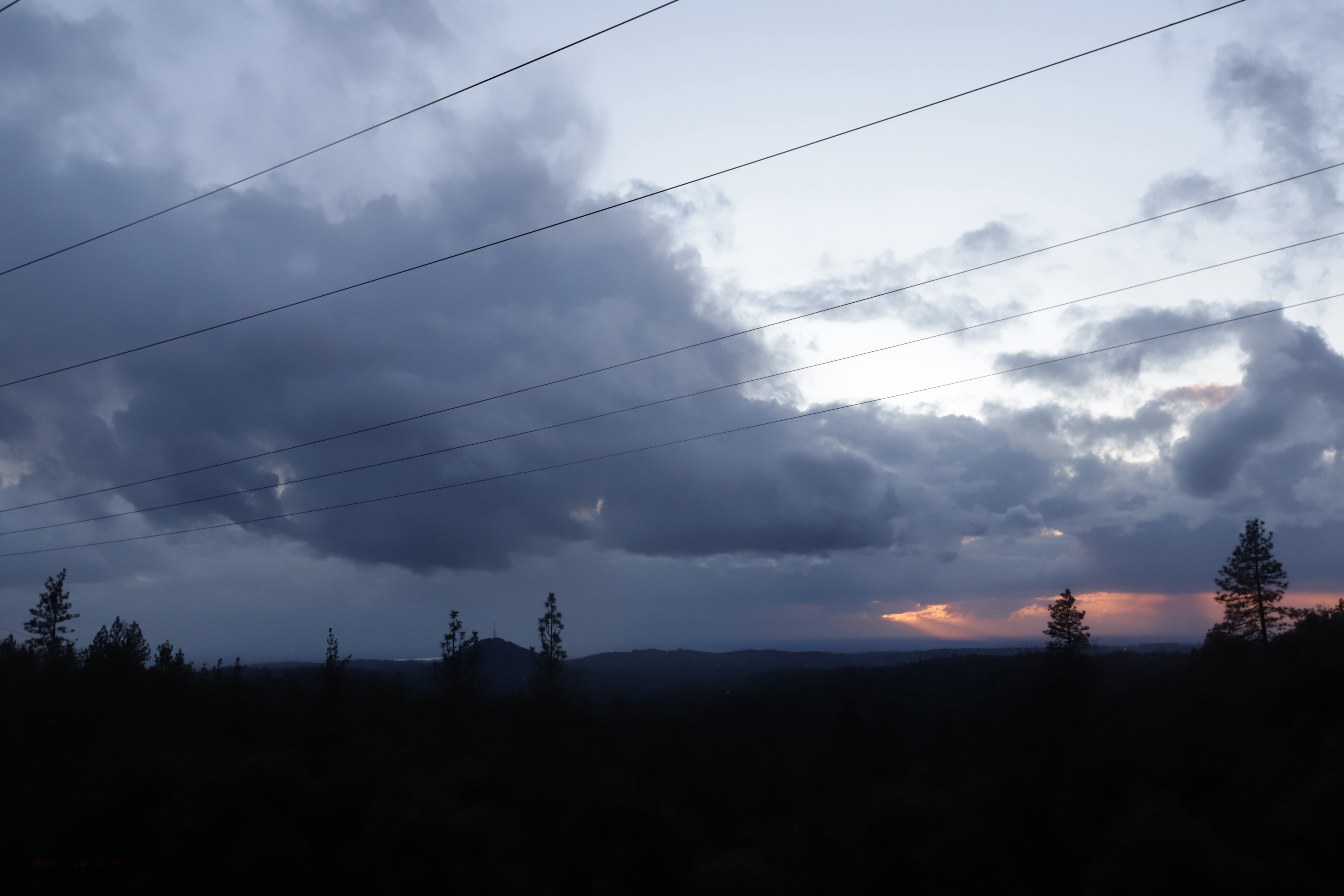 Dark Blue Gray Mysterious Beckoning Sunset Clouds