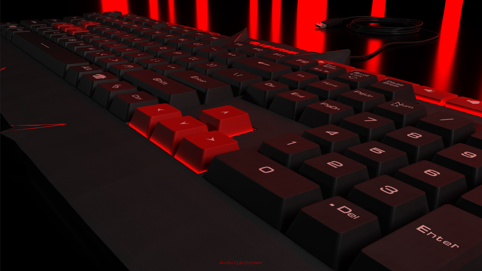 Ares L1 Gaming Keyboard Crimson