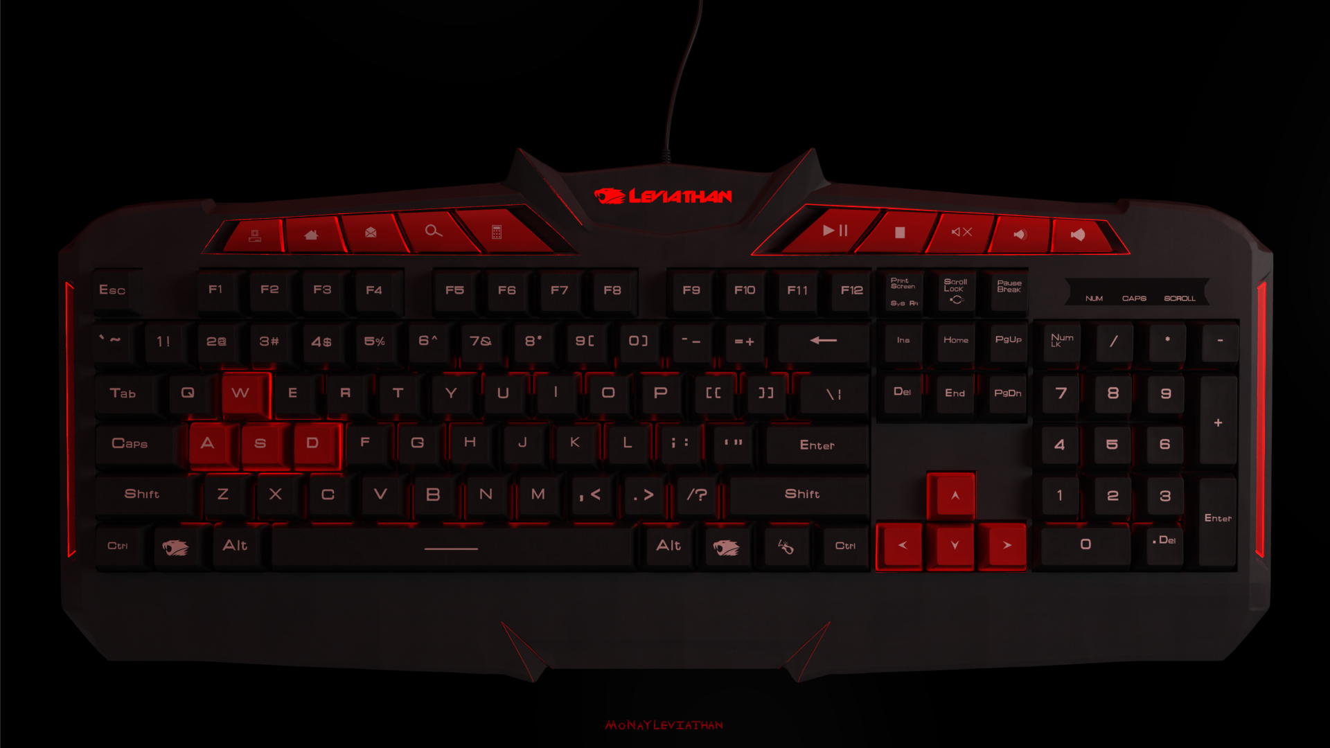 Ares L1 Gaming Keyboard Red Light