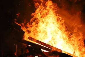 Burning Timber