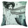 Windy Aqua Marine Pillow