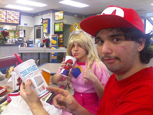 Mario and Peach in Burger King