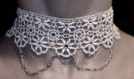 necklace - white lace by Sizhiven