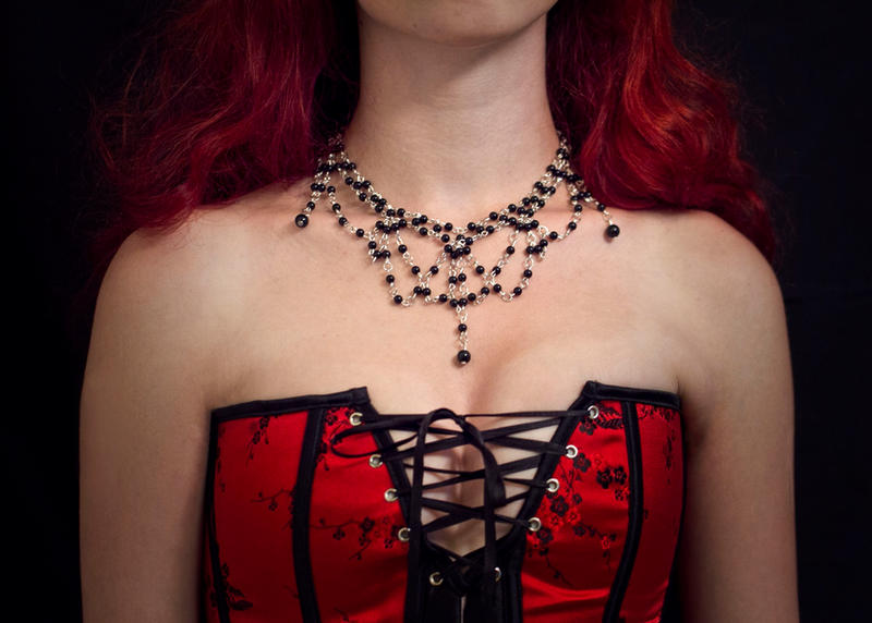 necklace - gothic beads