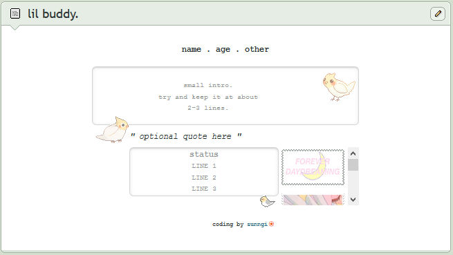 birdie | f2u custom box code by baekmii on DeviantArt