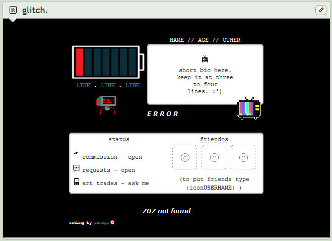 glitch | f2u custom box code by baekmii on DeviantArt