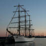 The Cuauhtemoc at dusk