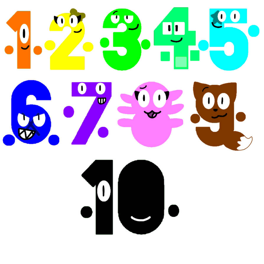 Lsle Numbers The Isle of numbers but Rainbow version 1-10 by bernardo2346 on DeviantArt