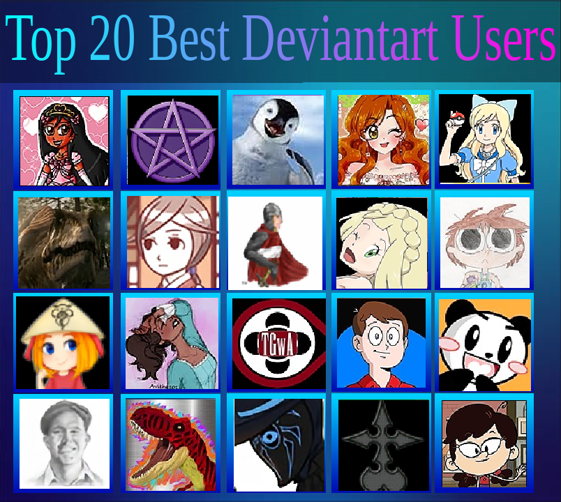 Upload777 Top 20 Best DeviantArt Users by ffejgao on DeviantArt