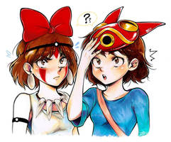 Kiki and San clothing swap
