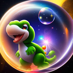 Yoshi in a Bubble (AI Art)