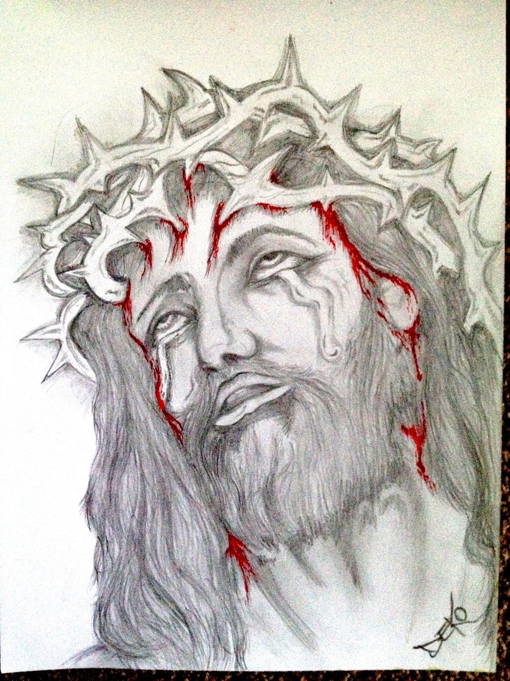 Jesus tattoo drawing