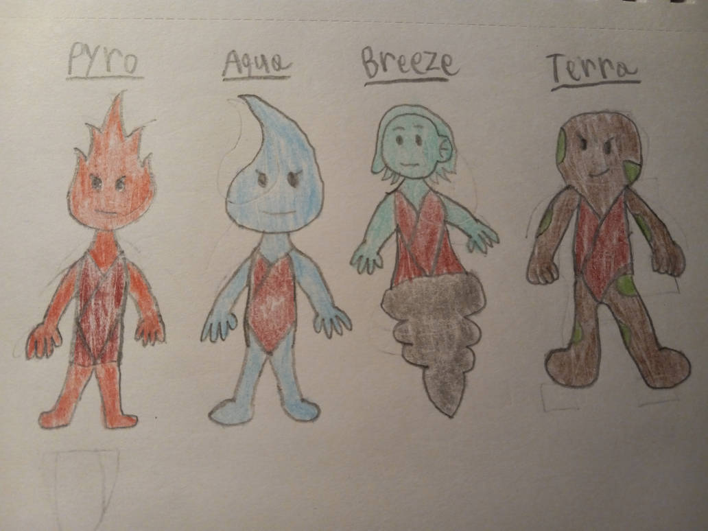 OC: The Elementals by Thecolelambert152 on DeviantArt