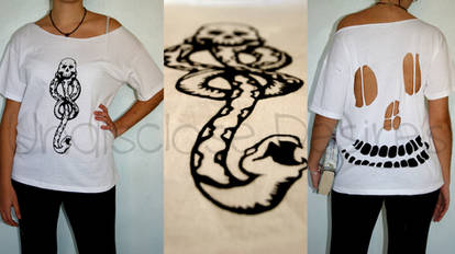 Death Eater - Harry Potter - Cut T-shirt Handpaint