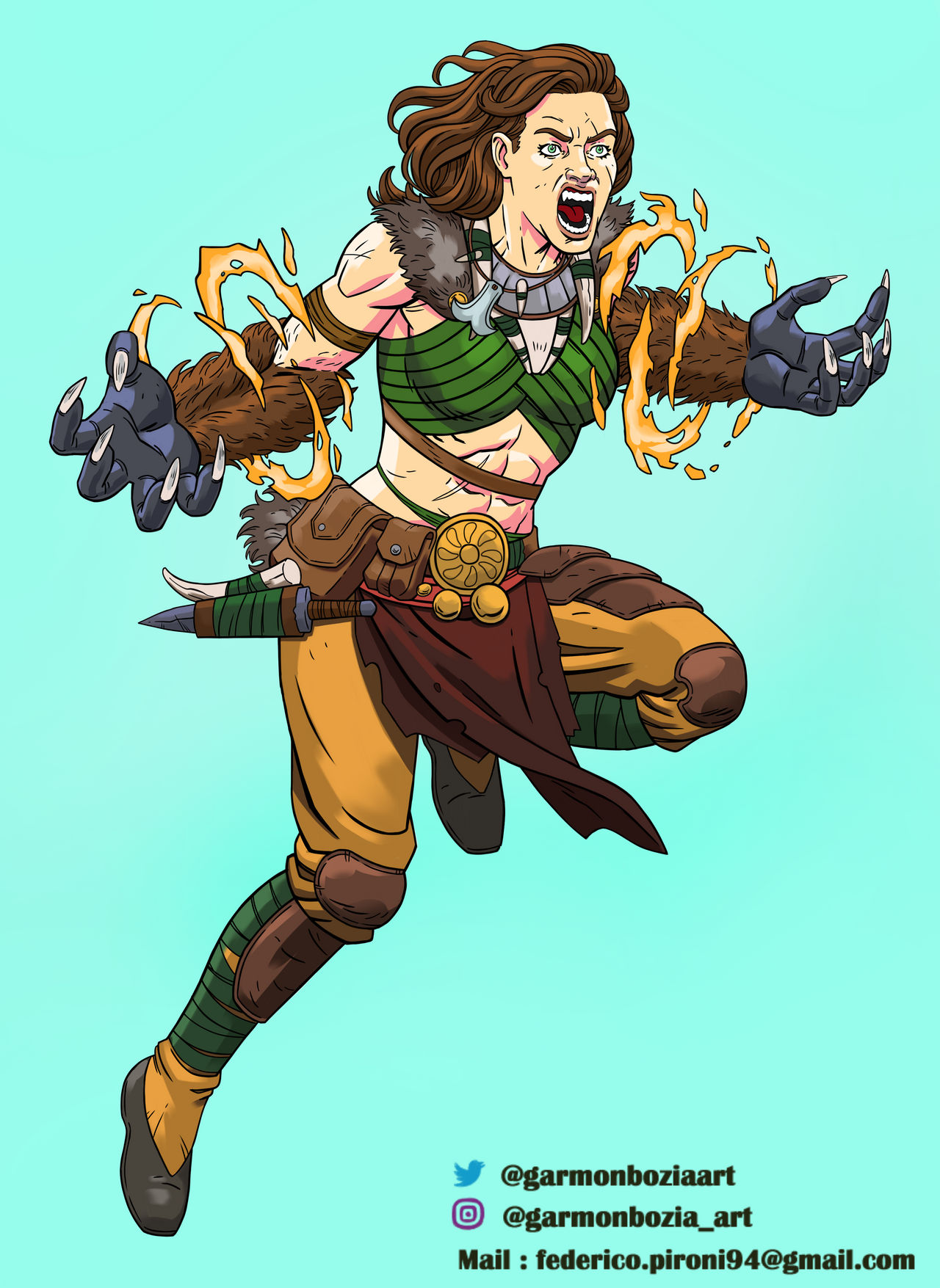 Elaine a path of the beast barbarian by GarmonboziaArt on DeviantArt