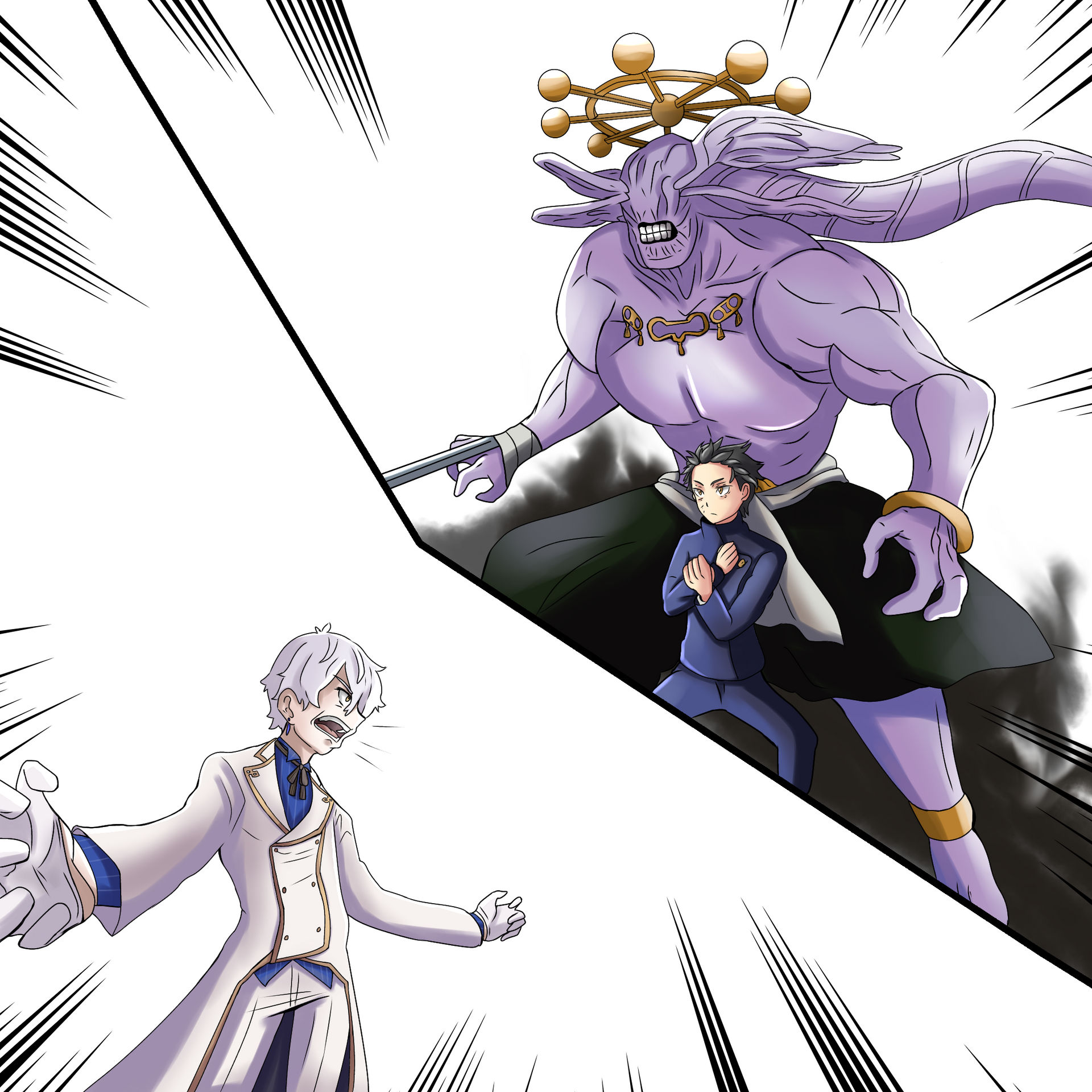 Subaru Using Mahoraga background by Deidrax on DeviantArt