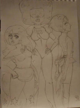 SU Main Crystal Gems humanised sketch 