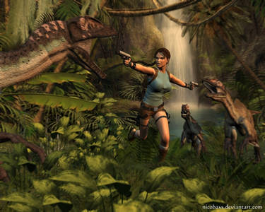 Lara Croft vs raptors