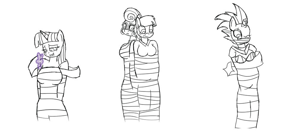 Mlp Mummification Anthro Mummification Sketches by LunaHazACookie on DeviantArt