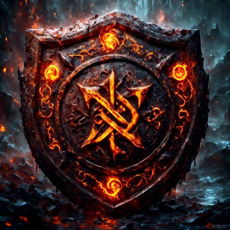 Fantasy Rune Shield Runic Shield by KriosTitanarts on DeviantArt