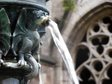 Fountain at Utrecht Cathedral