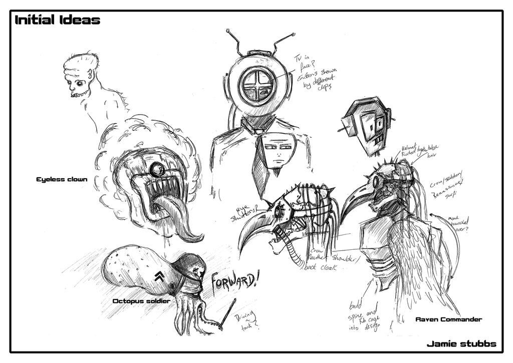 Initial character Ideas 2 by Reponic on DeviantArt