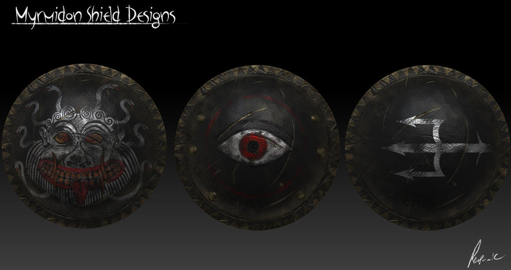 Myrmidon Shield designs