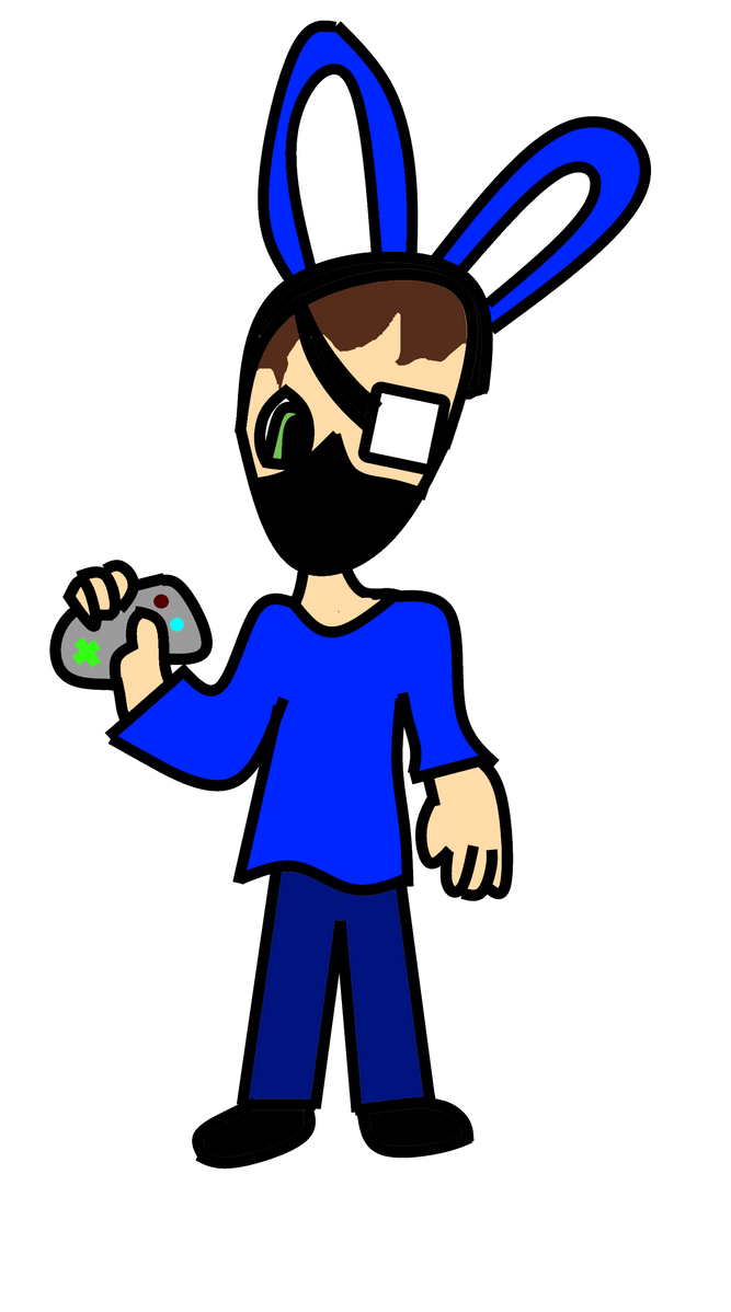 Blue Gaming Rabbit Bluebunnygamer13 by bluebunnydeviantart on DeviantArt