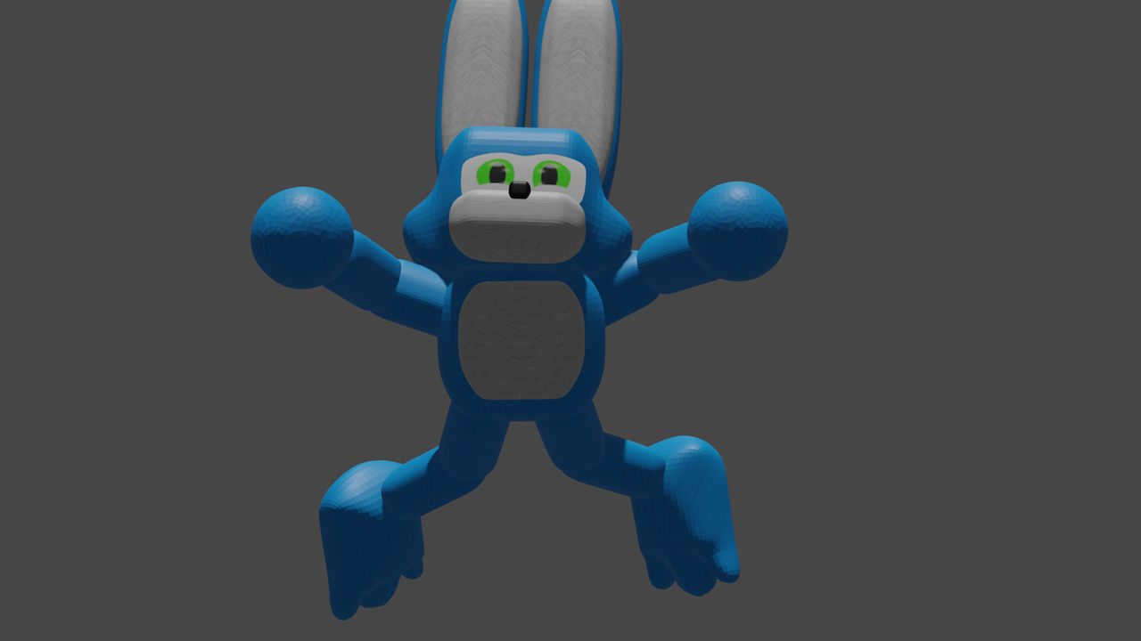 Blue Bunny In 3D by bluebunnydeviantart on DeviantArt