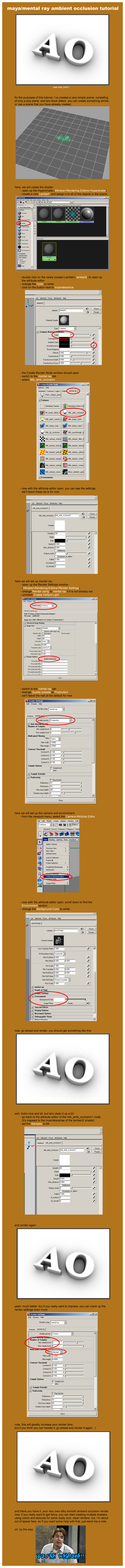 maya-mental ray a.o. tutorial