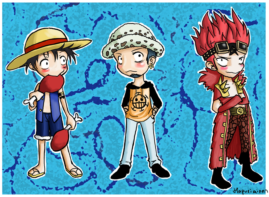 Luffy, Law and Kidd