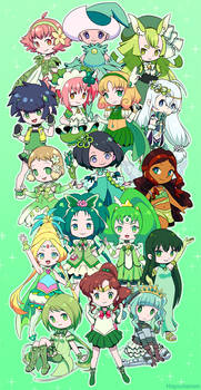 Green magical girls