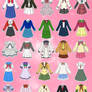 Magical girl school uniforms