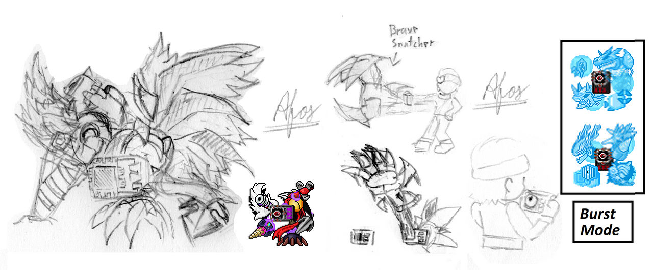 Ultimate Mimicmon- Sketch(Digimon OC)