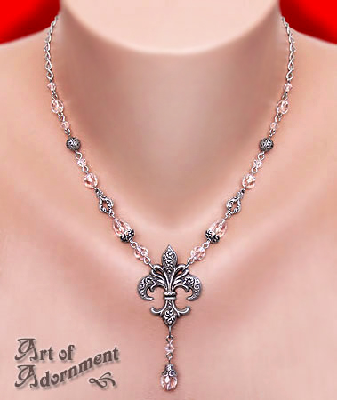 Crystal Fleur-de-Lis Necklace