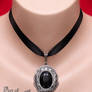 Nocturne Baroque Satin Pendant Choker