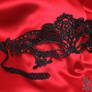 Black Gothic Lace Venetian Rhinestone Mask