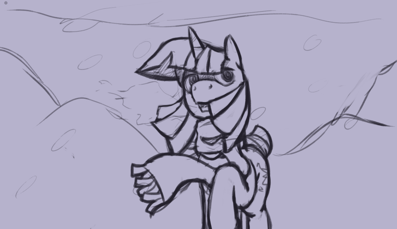 Scarf winter pone sketch