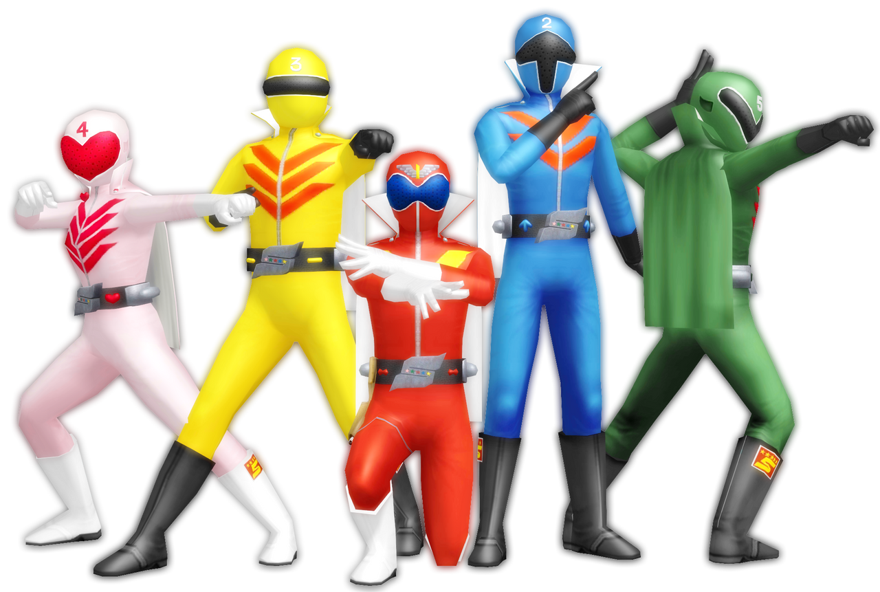 (MMD Model)SSLW Himitsu Sentai Go-Ranger by josugomezofficialnew on ...