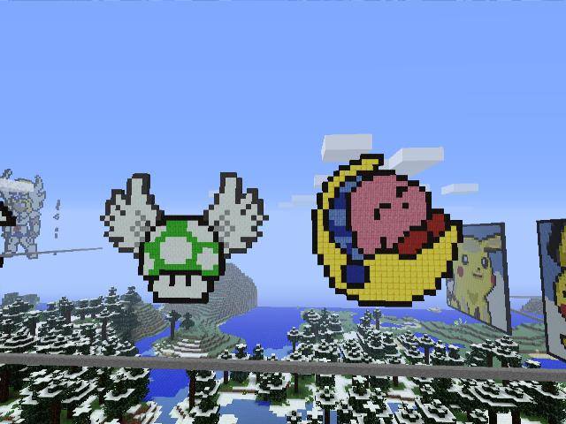 Minecraft Pixel Art Mushroom 1 Up Kirby By Rorro711 On Deviantart Minecraft Pixel Art Mushroom 1 Up Kirby By Rorro711 On Deviantart
