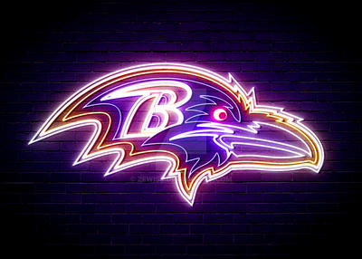 Baltimore Ravens Neon Logo by ZeWiss on DeviantArt