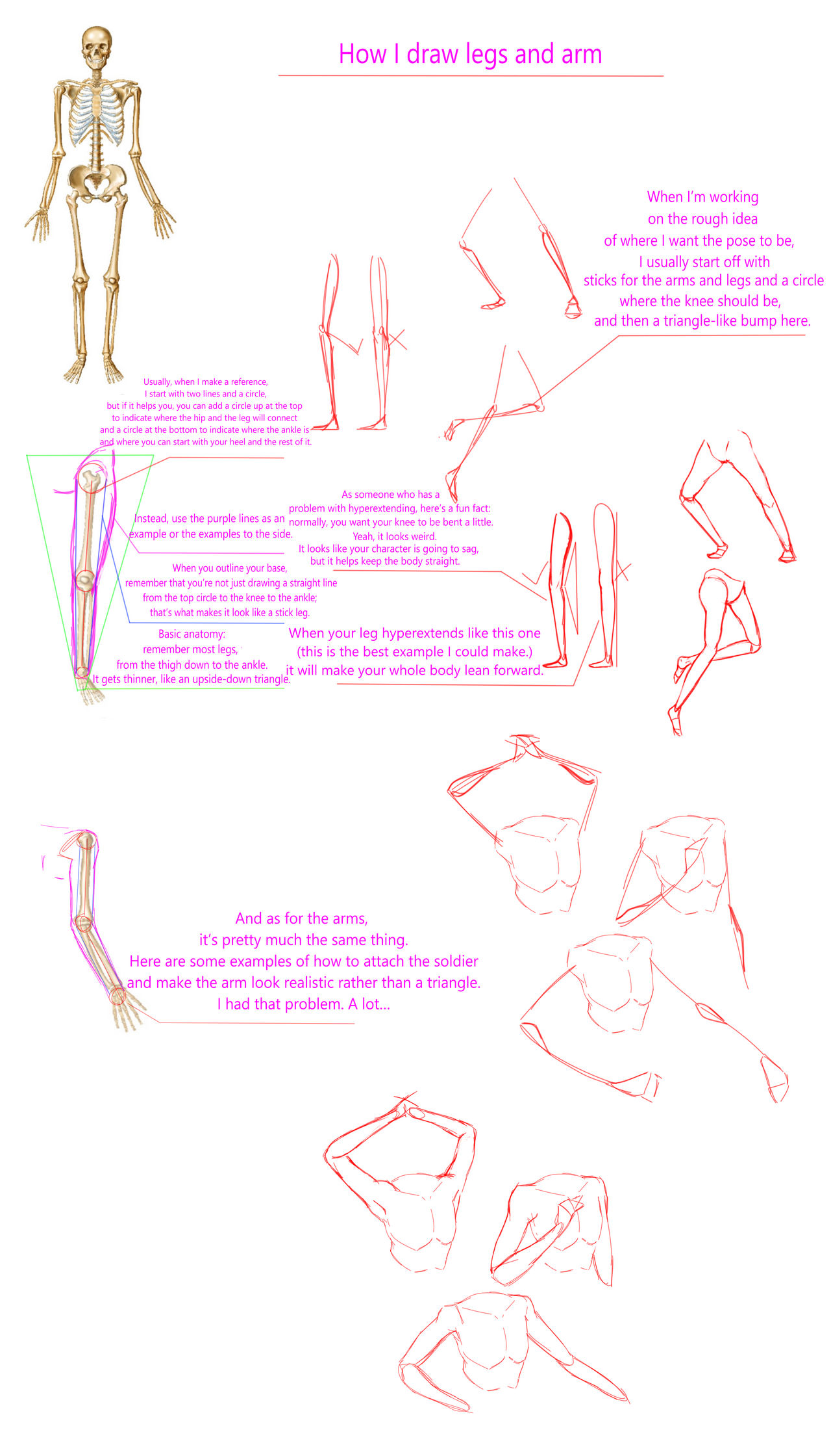 How To Draw Limbs How To Draw Legs And Arms