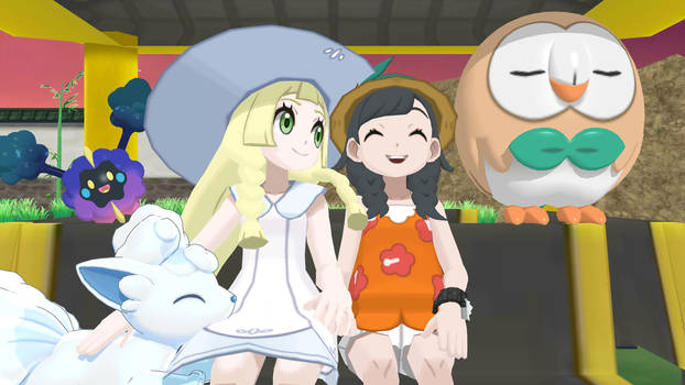 Pokemon Sun and Moon - Lillie and Mizuki Together