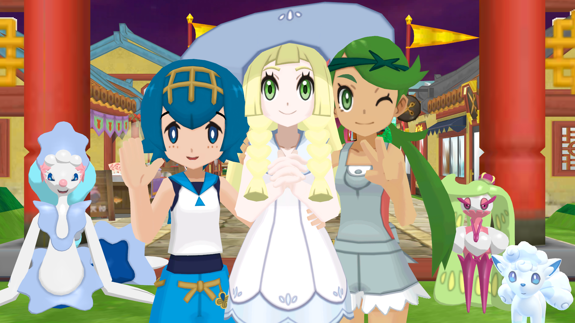 Alola region outfits in Pokemon GO. by FMAandYGO5dsgirl on DeviantArt